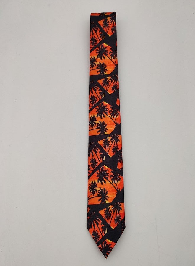 Giinly Hawaiian Palm Tree Beach Mens Ties Funny Long Neckties For Men Big And Tall, 61'' Xl Neck Tie - Image 4